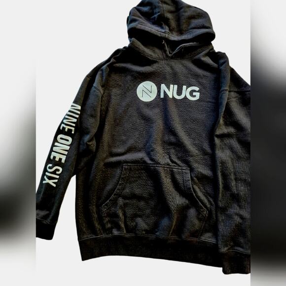 Independent Trading Co NUG Mens XL Graphics NINE ONE SIX 420 Hoodie Jacket Black - Picture 1 of 9